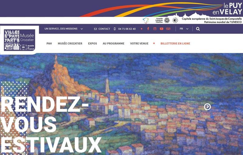 Archives départementales de la Haute-Loire. Musée Crozatier, programme.