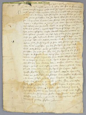 Archives départementales de la Haute-Loire. Cours de paléographie, mois de mars 2021 (H-SUPPLEMENT HOTEL-DIEU 1 B 908/13).