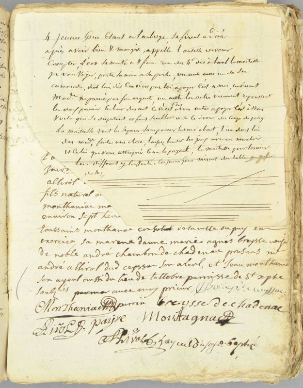 Archives départementales de la Haute-Loire. Texte issu d'un registre de la collection communale déposée de Ceyssac (E-dépôt 143/1).