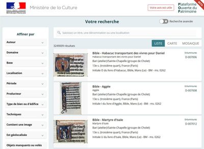 Archives départementales de la Haute-Loire. Ministère de la Culture, plate-forme ouverte du patrimoine (POP).