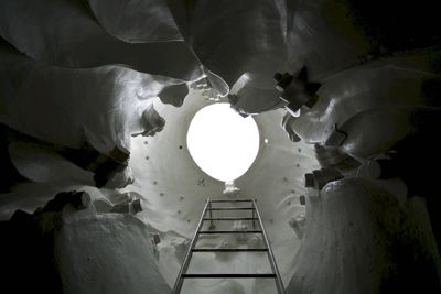 Archives départementales de la Haute-Loire. "Notre-Dame de France [plateau]", restitution d'un année de recherche (vue de l'intérieur de la statue, Alexis Guillier, novembre 2018).