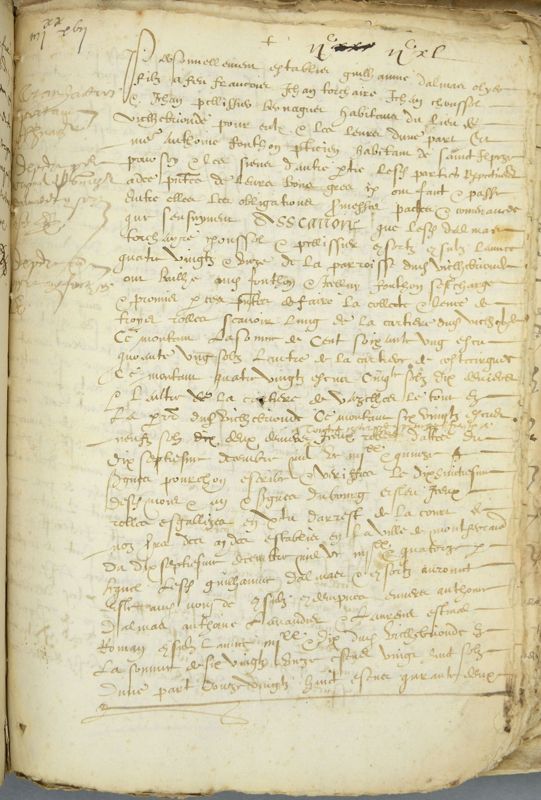Archives départementales de la Haute-Loire. Cours de paléographie, mois d'août 2018, texte (3 E 53).