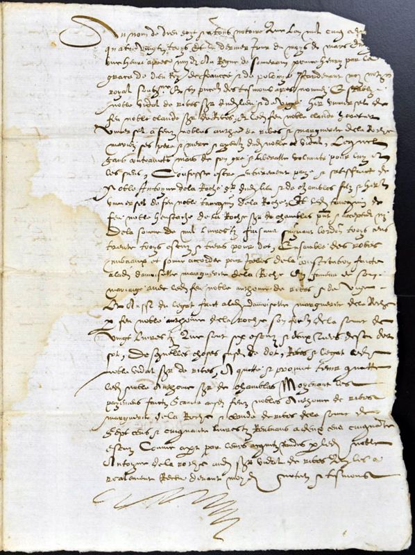 Archives départementales de la Haute-Loire. Cours de paléographie, mois de janvier 2018 (298 J NC CHAMBLAS 1).