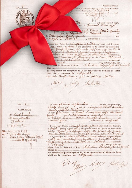 Archives départementales de la Haute-Loire. Mise à jour de l'état civil en ligne (actes de naissances de 1917).