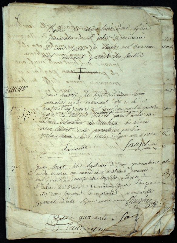 Archives départementales de la Haute-Loire. Mise à jour de l'état civil en ligne (Brioude, paroisse Saint Julien, 1795-1830, V-dépôt 135/1, détail).