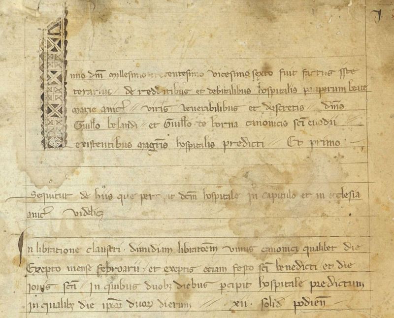 Archives départementales de la Haute-Loire. Terrier des chanoines de Saint-Vosy de l'Hôtel-Dieu du Puy datant de 1326 (H-supp/1 B 586)