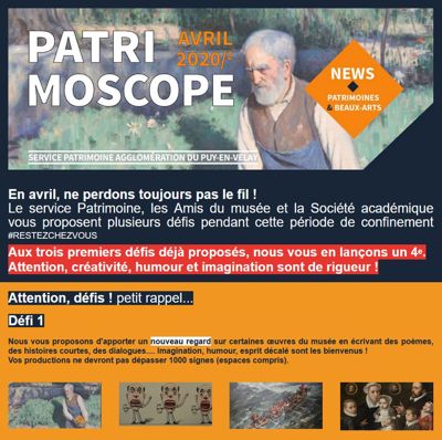 Archives départementales de la Haute-Loire. Musée Crozatier, "En avril, ne perdons toujours pas le fil !"