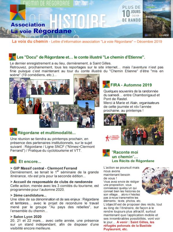 Archives départementales de la Haute-Loire. La voie Régordane, journal de l'association.