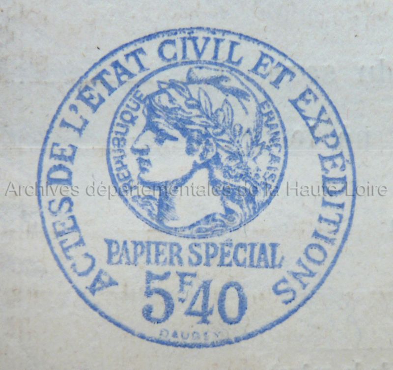 Archives départementales de la Haute-Loire. Numérisation de l'état civil de 1903 à 1932 (suite).