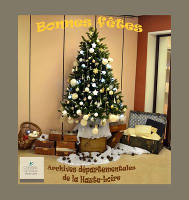 Archives départementales de la Haute-Loire. Sapin de Noël 2013. 