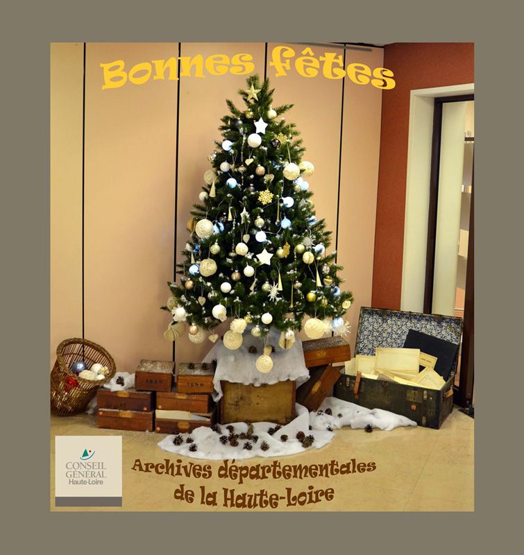 Archives départementales de la Haute-Loire. Sapin de Noël 2013. 