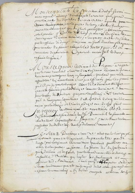 Archives départementales de la Haute-Loire. Cours de paléographie, mois de mai 2017 (1 C 380). 