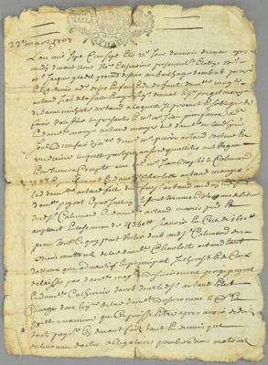 Archives départementales de la Haute-Loire. Cours de paléographie, texte du mois de février 2017 (339 J NC).