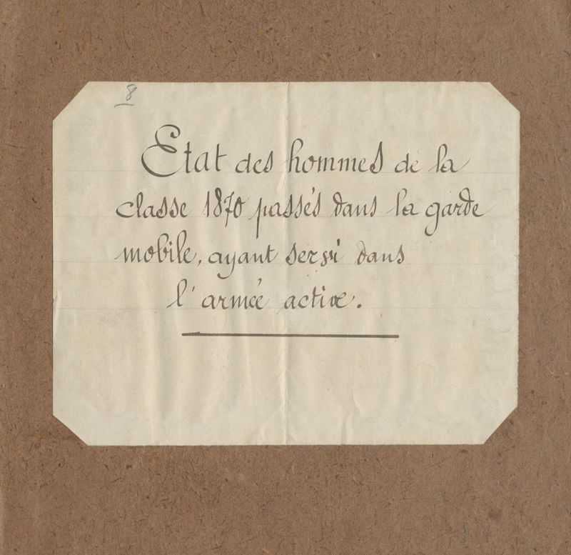 Archives départementales de la Haute-Loire. Mise à jour des archives du Service de recrutement militaire (sous-série 1 R).