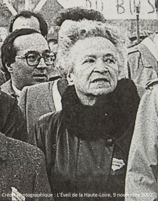 Archives départementales de la Haute-Loire. Femmes de Haute-Loire (Marthe Laurent). Crédit photo : L'Éveil de la Haute-Loire du 9 septembre 2002.