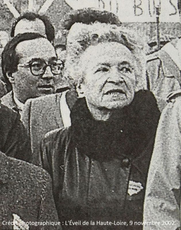 Archives départementales de la Haute-Loire. Femmes de Haute-Loire (Marthe Laurent). Crédit photo : L'Éveil de la Haute-Loire du 9 septembre 2002.