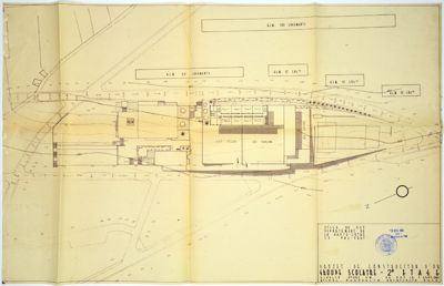 Archives départementales de la Haute-Loire. Projet de construction du groupe scolaire du Val-Vert, 2ème étage (1093 W 93, 1er septembre 1961, architecte Michel Kaeppelin).