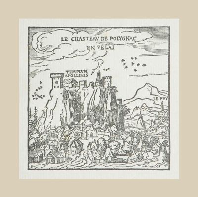 Archives départementales de la Haute-Loire. Collection de gravures anciennes (5 Fi Polignac 14, détail).