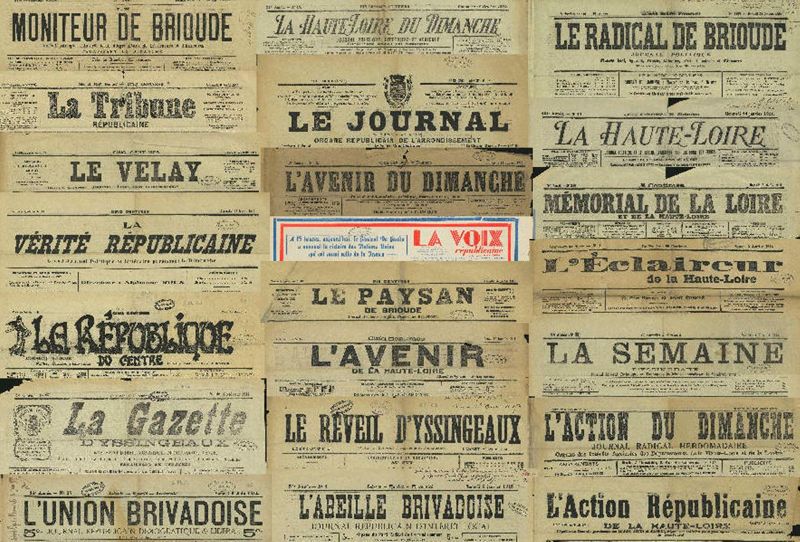 Archives départementales de la Haute-Loire. Presse ancienne altiligérienne (2 Pb).