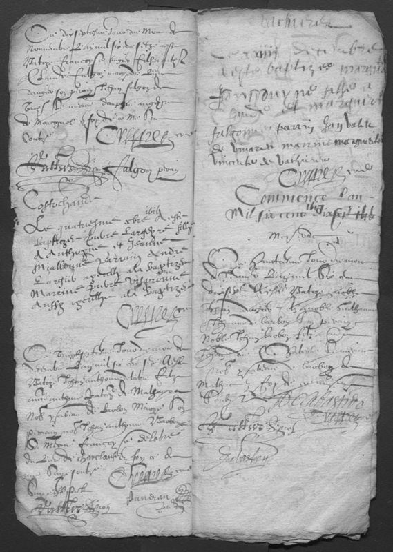 Archives départementales de la Haute-Loire. Mise à jour de l'état civil en ligne, collection paroissiale déposée (détail du registre paroissial V-dépôt 97/12 de Présailles).