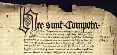 Archives départementales de la Haute-Loire. Sommiers des recettes et des dépenses de l'évêché du Puy (série G).