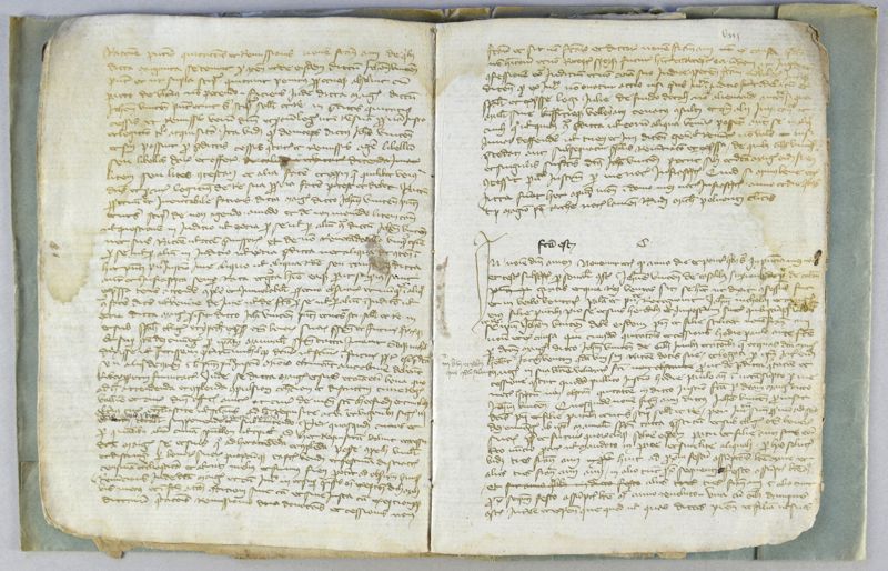Archives départementales de la Haute-Loire. Fin XIVè siècle, notaire Des Arcis, Le Monastier (3 E 150/1)