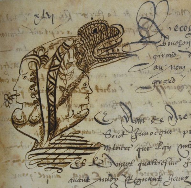 Archives départementales de la Haute-Loire. Collection de lettrines numérisées (terrier pour Louis de Larochelambert, 1 E 157).