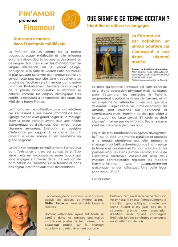 Archives départementales de la Haute-Loire. Magazine des amis de La Camera delle Lacrime.