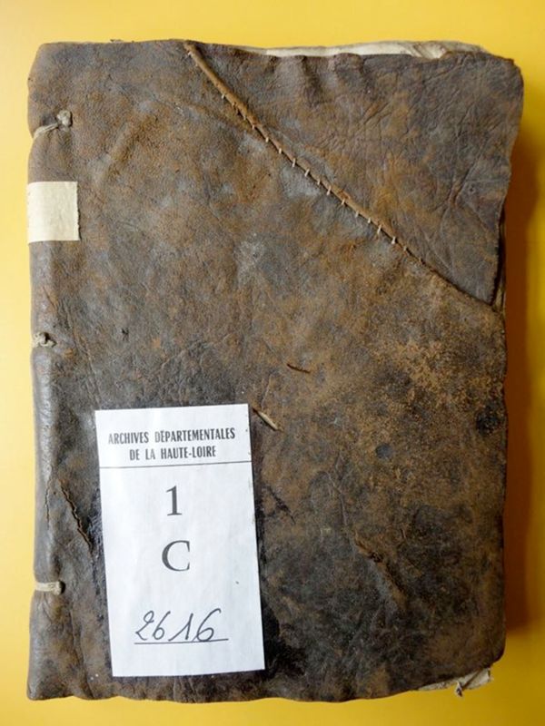 Compoix de Sauzet près Venteuges, 1643. Couvrure.