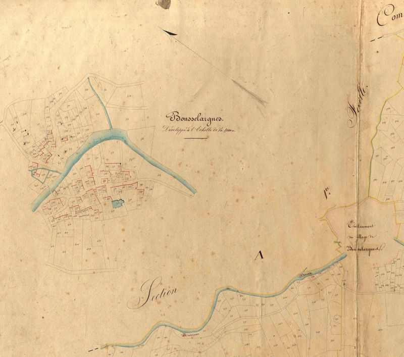 Plan du cadastre napoléonien de Blesle, feuille de la section I feuille 2 (3 NUM 317)