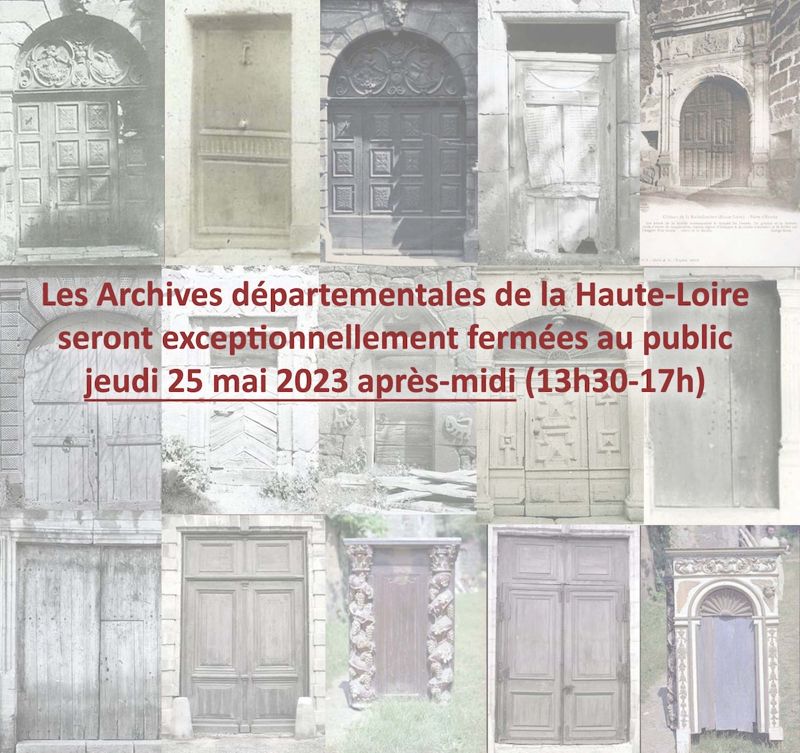 Fermeture de la salle de lecture jeudi 25 mai 2023 après-midi