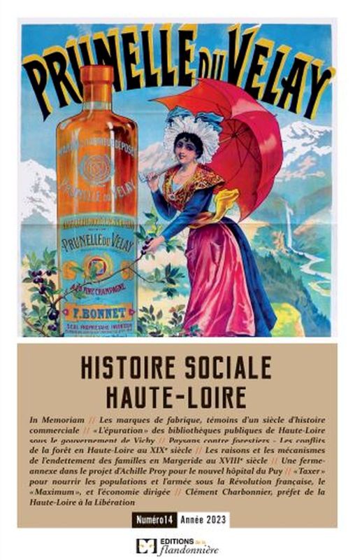 Parution du numéro 14 (année 2023) de la revue "Histoire Sociale Haute-Loire" (couverture).