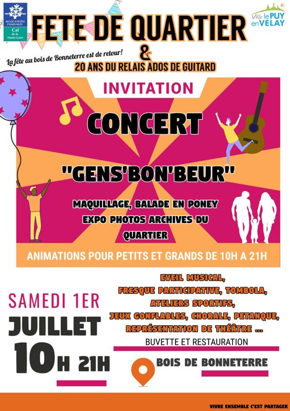 Fête du quartier de Guitard, affiche