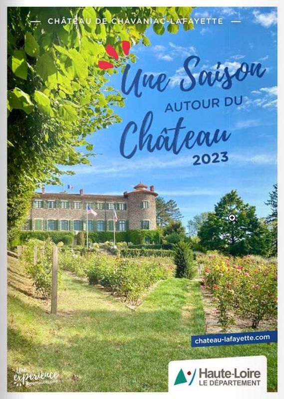 Une saison autour du château 2023, programme des animations au château de Chavaniac (couverture)