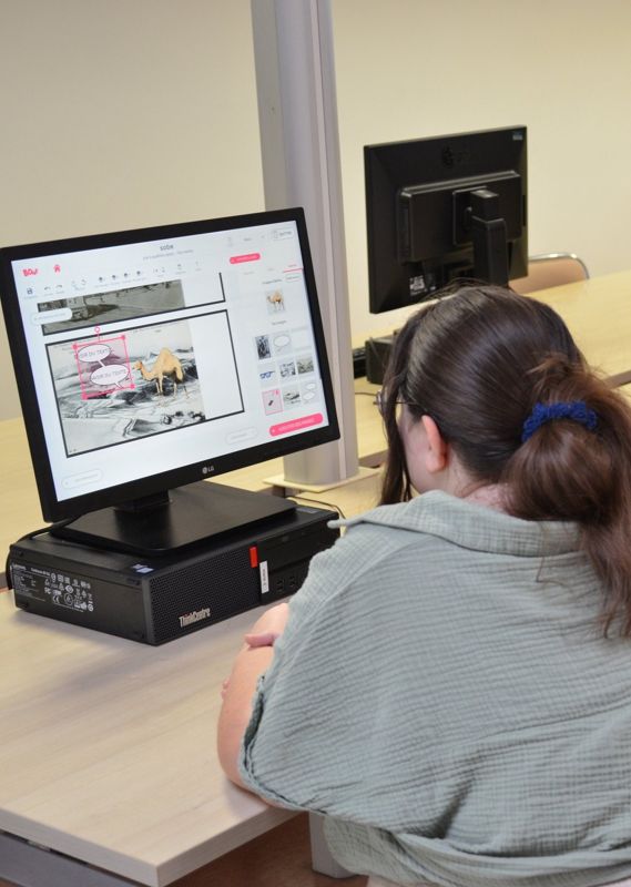 JEP 2023 : création de BD personnalisées à l'aide de l'application "BDnF, la fabrique à BD" de la Bibliothèque nationale de France.