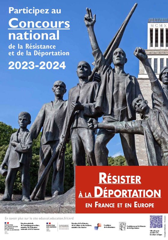 Affiche du concours national résistance et déportation 2023-2024