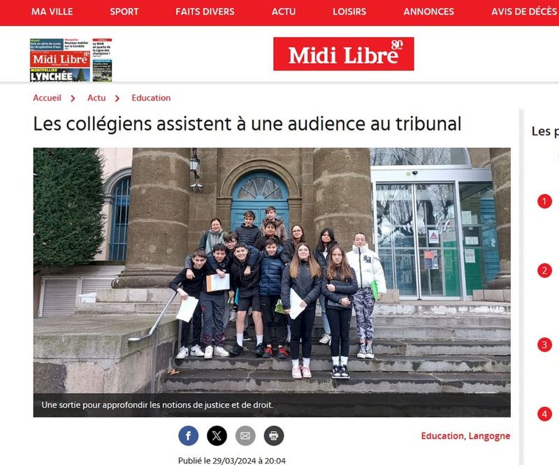 Accueil de scolaires