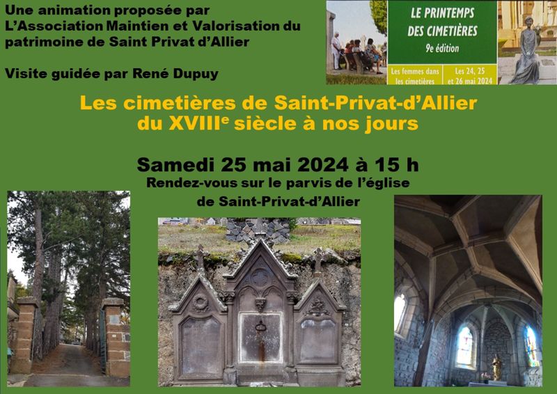 Balade dans l’histoire des cimetières de Saint-Privat-d’Allier