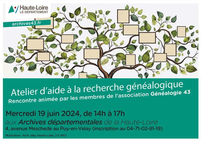 Atelier d'aide à la recherche généalogique #3