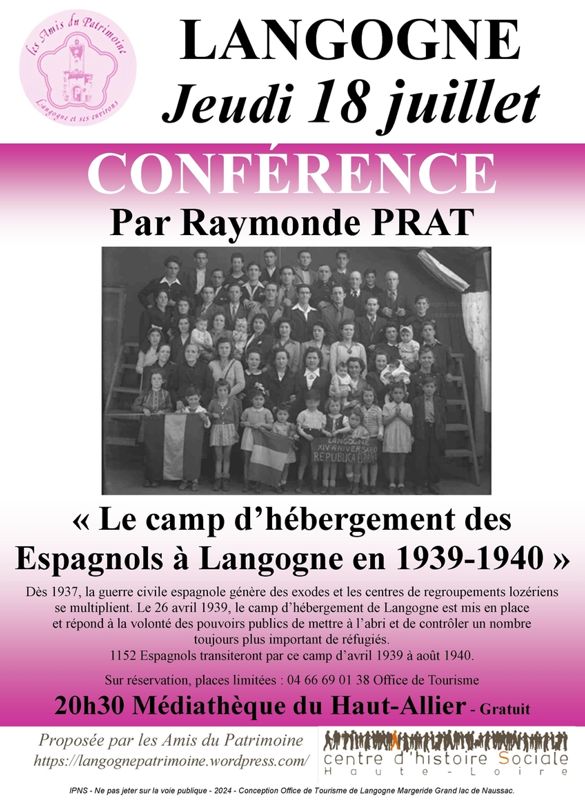 Le camp d’hébergement des Espagnols à Langogne en 1939-1940