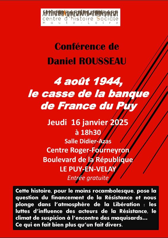 4 août 1944 : le casse de la Banque de France au Puy