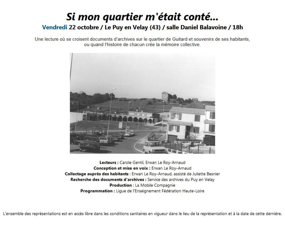 Si mon quartier m'était conté... à Guitard