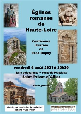 Archives départementales de la Haute-Loire. Églises romanes de Haute-Loire, conférence, Cahiers d'histoire sociale de Haute-Loire.