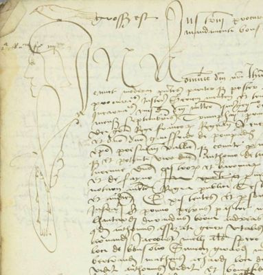 Archives départementales de la Haute-Loire. Extrait d'un registre du notaire Artaud Sobrier de Bouzols, canton de Coubon, 1503-1510 (3 E 40/3).