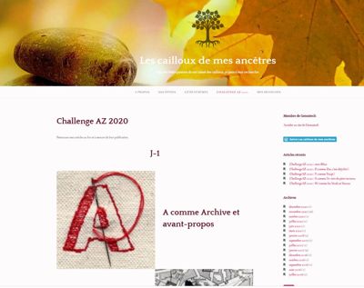 Archives départementales de la Haute-Loire. Blog "Les cailloux de mes ancêtres", Challenge AZ 2020, Joanne Loubet.