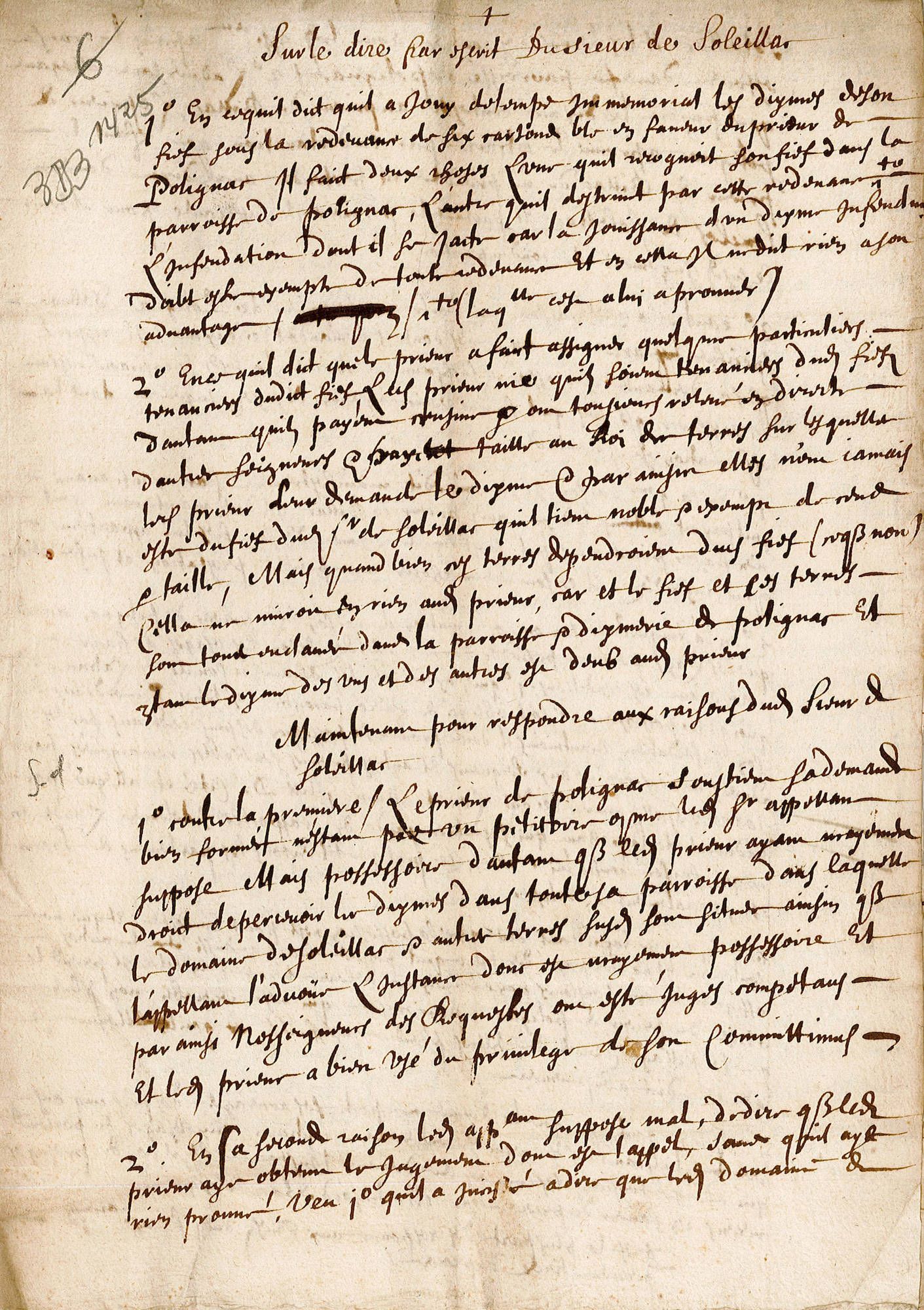 Cours de paléographie du mois de novembre