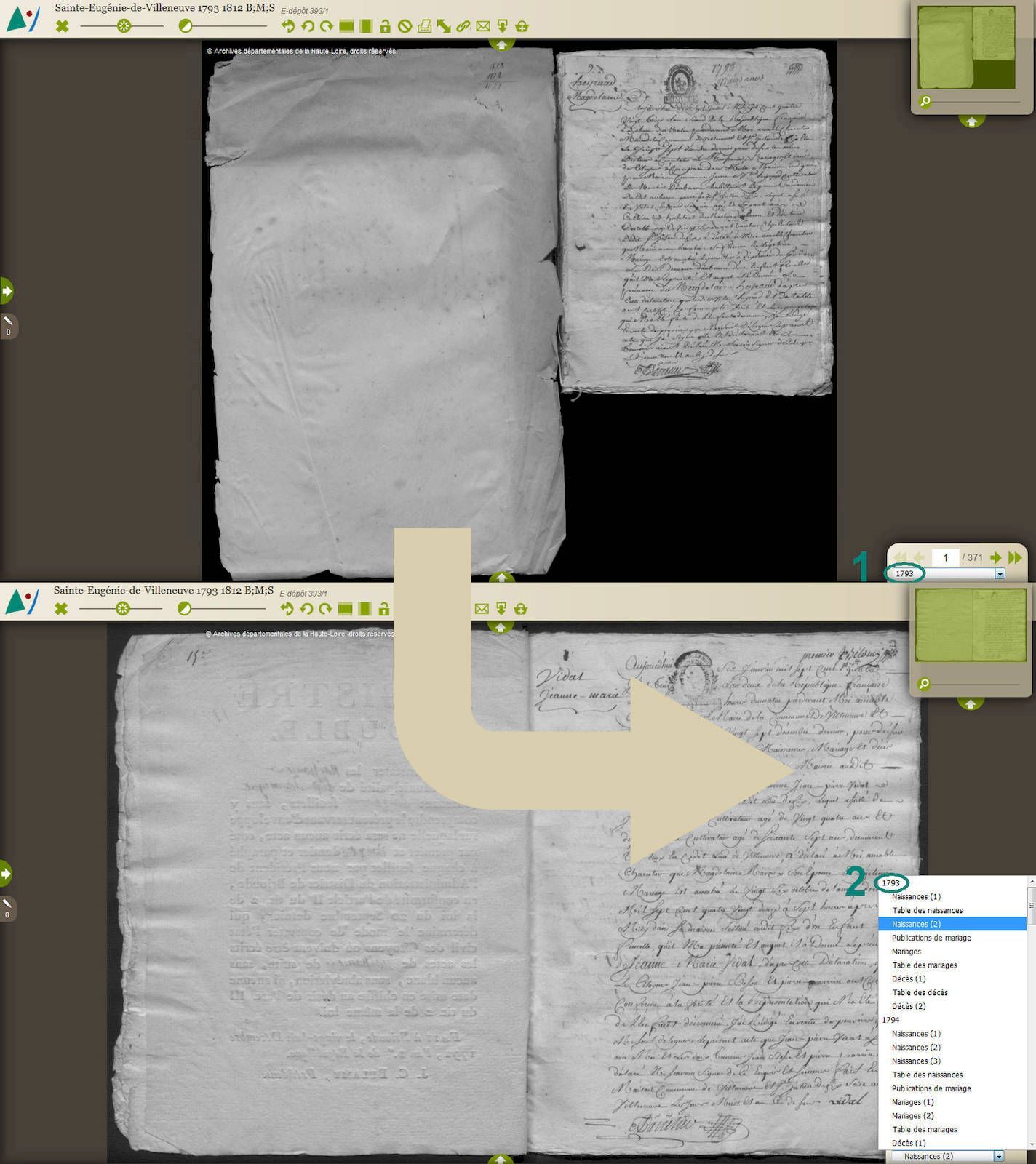 Plus de 200.000 signets validés dans les registres paroissiaux et d'état civil !