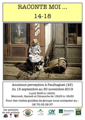 Archives départementales de la Haute-Loire. "Raconte moi... 14-18", exposition à Paulhaguet.