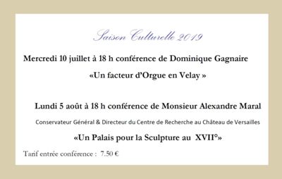Archives départementales de la Haute-Loire. "Un facteur d'Orgue en Velay", conférence au chateau de Lavûte-Polignac.