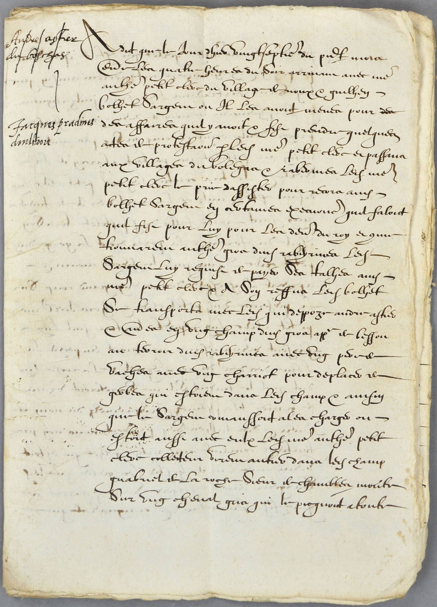 Cours de paléographie du mois de février 2018